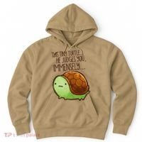 Funny This Tiny Turtle... He Judges You, Immensely. Hoodie thumb 0