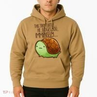 Funny This Tiny Turtle... He Judges You, Immensely. Hoodie thumb 2