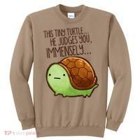 Funny This Tiny Turtle... He Judges You, Immensely. Sweatshirt thumb 0