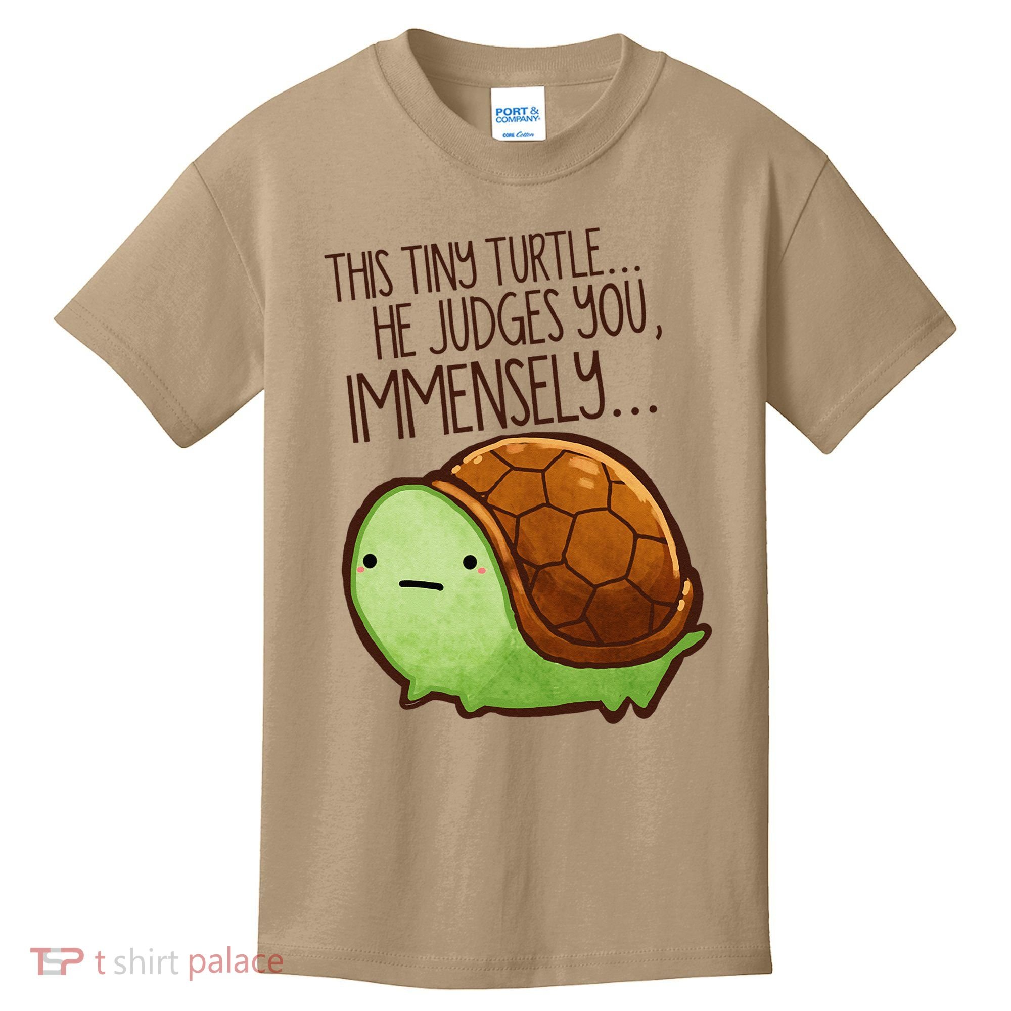 Funny This Tiny Turtle... He Judges You, Immensely. Kids T-Shirt