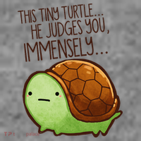 Funny This Tiny Turtle... He Judges You, Immensely. Toddler Hoodie thumb 2