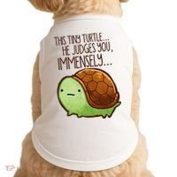 Funny This Tiny Turtle... He Judges You, Immensely. Doggie Tank thumb 0