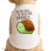 Funny This Tiny Turtle... He Judges You, Immensely. Doggie Tank thumb 0