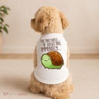 Funny This Tiny Turtle... He Judges You, Immensely. Doggie Tank thumb 2