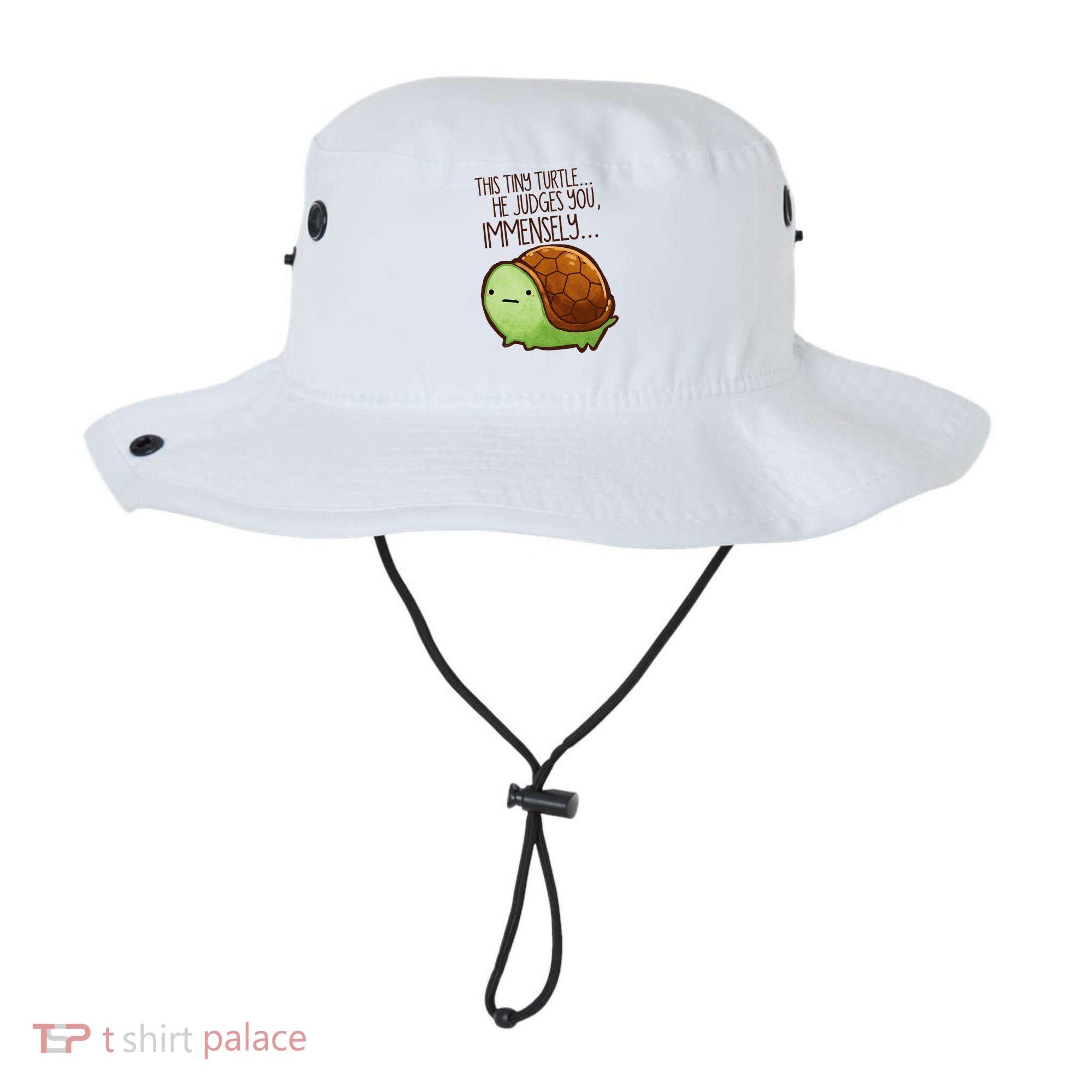 Funny This Tiny Turtle... He Judges You, Immensely. Bucket Hat