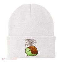 Funny This Tiny Turtle... He Judges You, Immensely. Beanie thumb 0