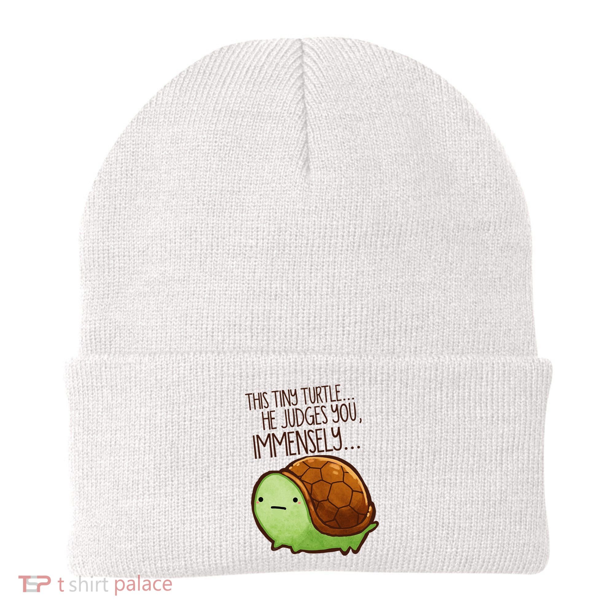 Funny This Tiny Turtle... He Judges You, Immensely. Beanie