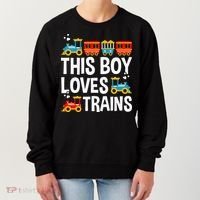 Funny Train This Boy Loves Trains Women's Sweatshirt thumb 0