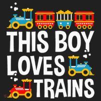 Funny Train This Boy Loves Trains Women's Sweatshirt thumb 2