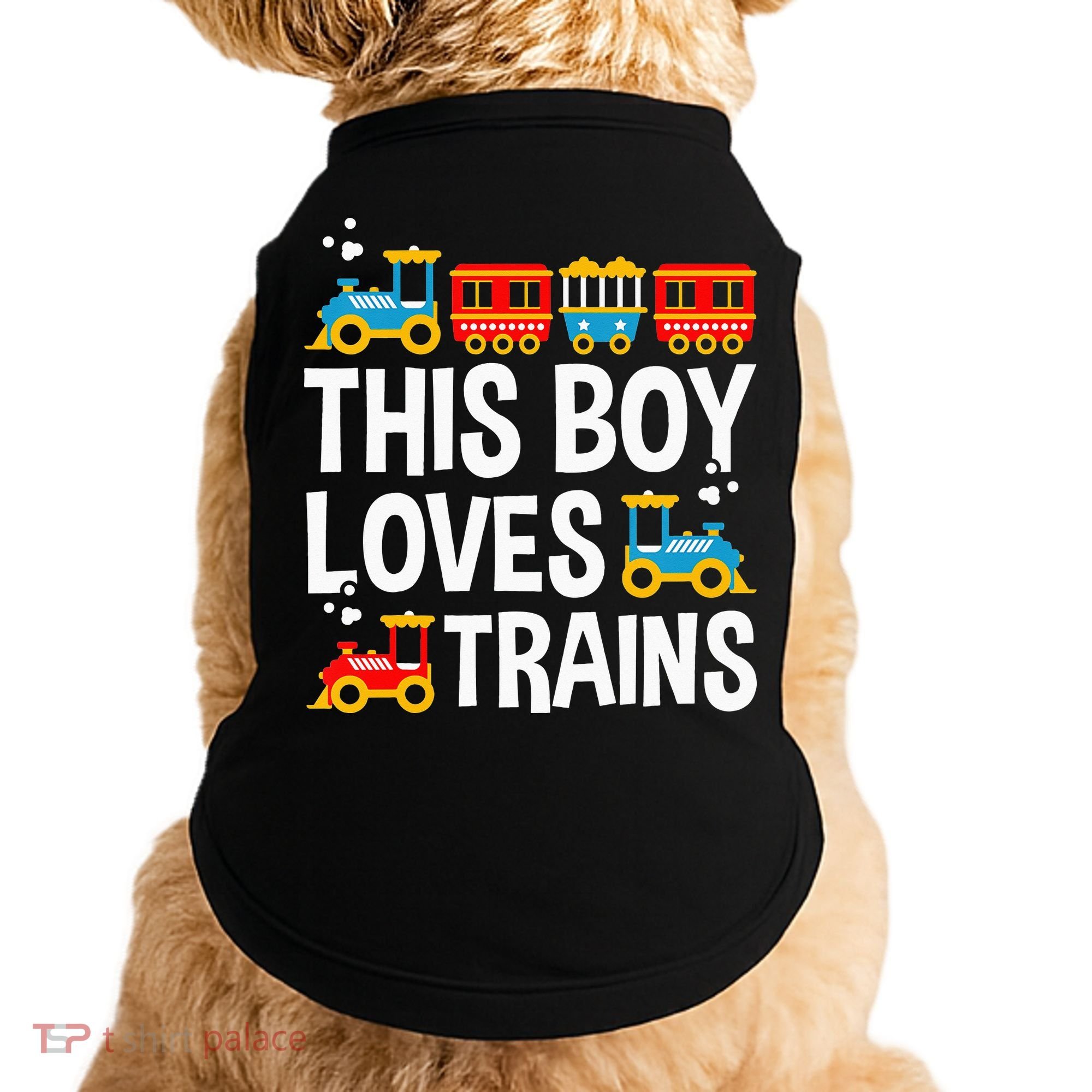 Funny Train This Boy Loves Trains Doggie Tank