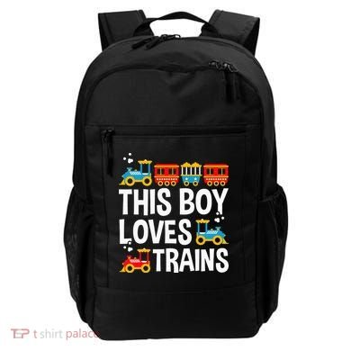 Funny Train This Boy Loves Trains Backpack