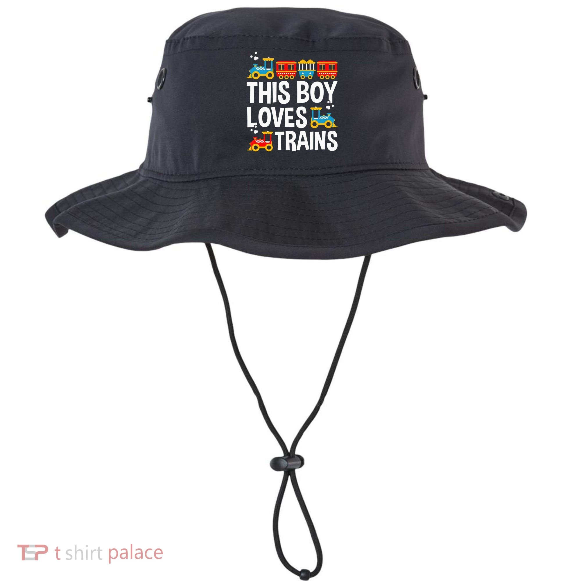 Funny Train This Boy Loves Trains Bucket Hat