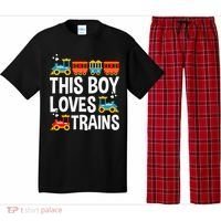 Funny Train This Boy Loves Trains Pajama Set thumb 0