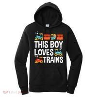 Funny Train This Boy Loves Trains Women's Hoodie thumb 0