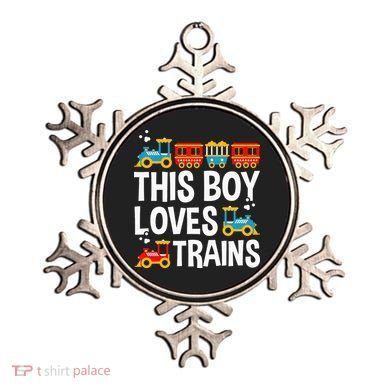 Funny Train This Boy Loves Trains Ornament
