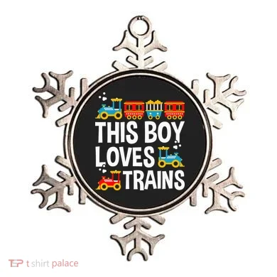 Funny Train This Boy Loves Trains Ornament