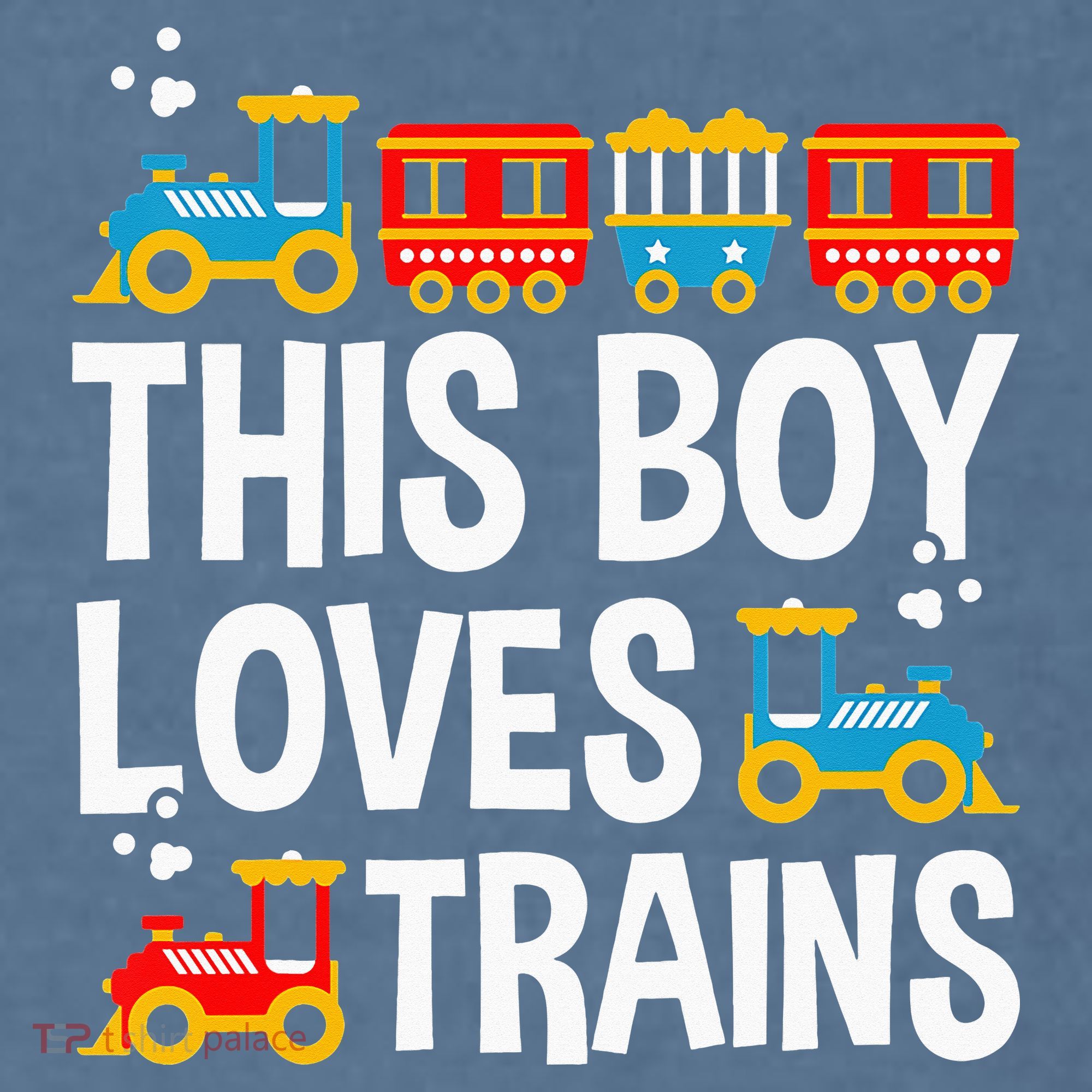 Funny Train This Boy Loves Trains Garment-Dyed Sweatshirt