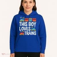 Funny Train This Boy Loves Trains Hoodie thumb 5