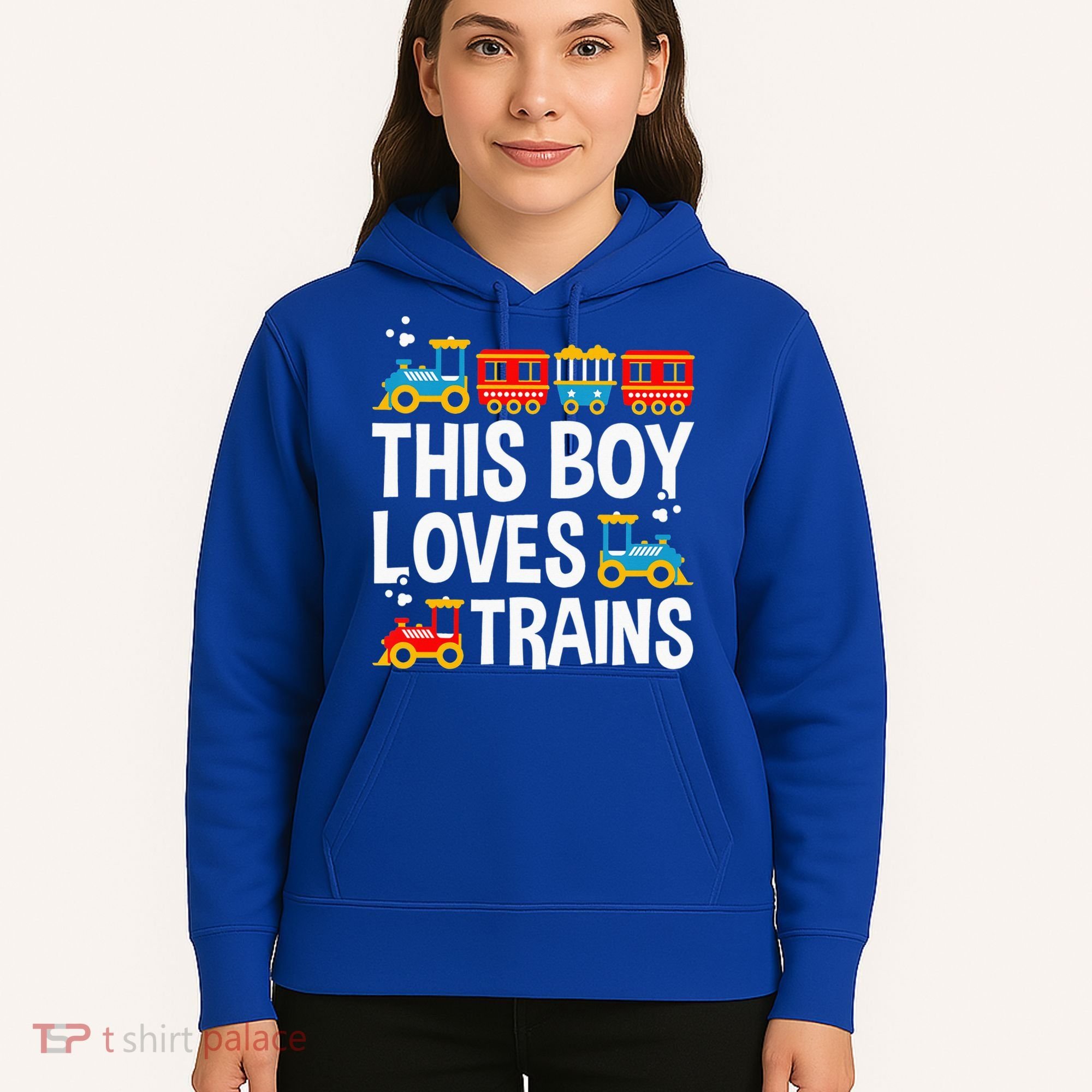 Funny Train This Boy Loves Trains Hoodie