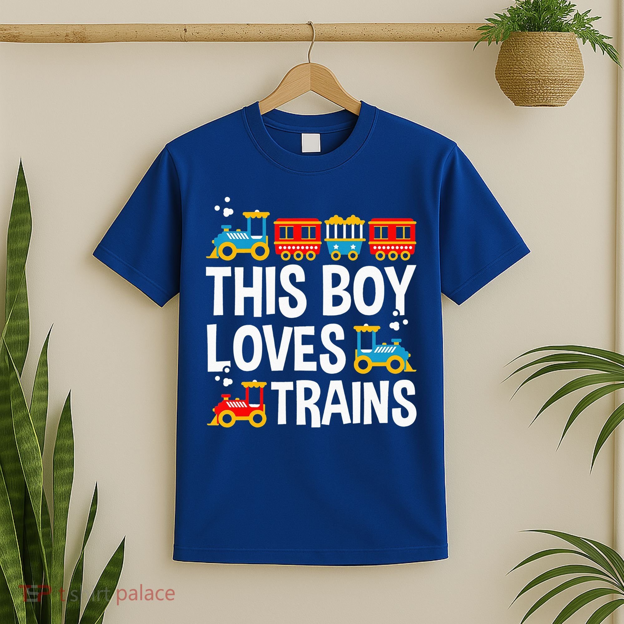 Funny Train This Boy Loves Trains T-Shirt