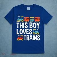 Funny Train This Boy Loves Trains T-Shirt thumb 5