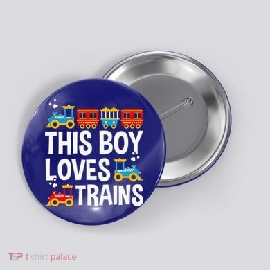 Funny Train This Boy Loves Trains Button