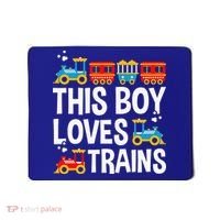 Funny Train This Boy Loves Trains Mousepad thumb 0