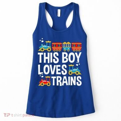 Funny Train This Boy Loves Trains Women's Tank Top