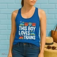 Funny Train This Boy Loves Trains Women's Tank Top thumb 2