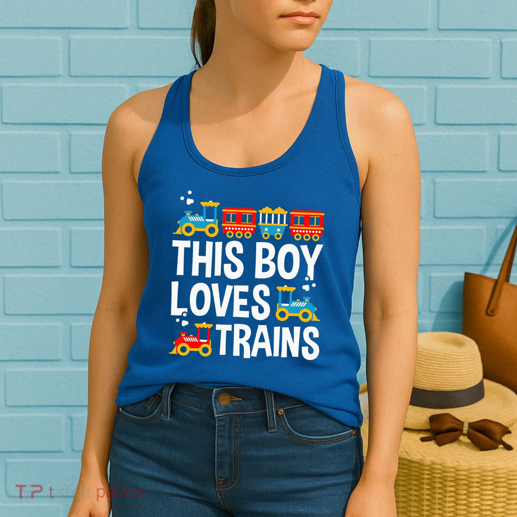 Funny Train This Boy Loves Trains Women's Tank Top