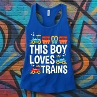 Funny Train This Boy Loves Trains Women's Tank Top thumb 3