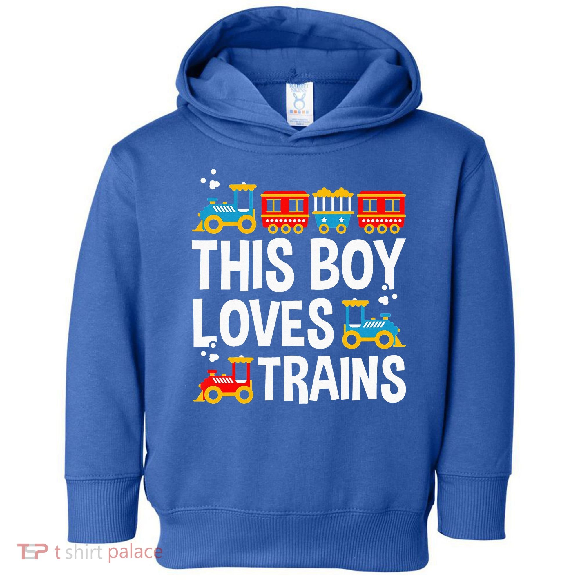Funny Train This Boy Loves Trains Toddler Hoodie