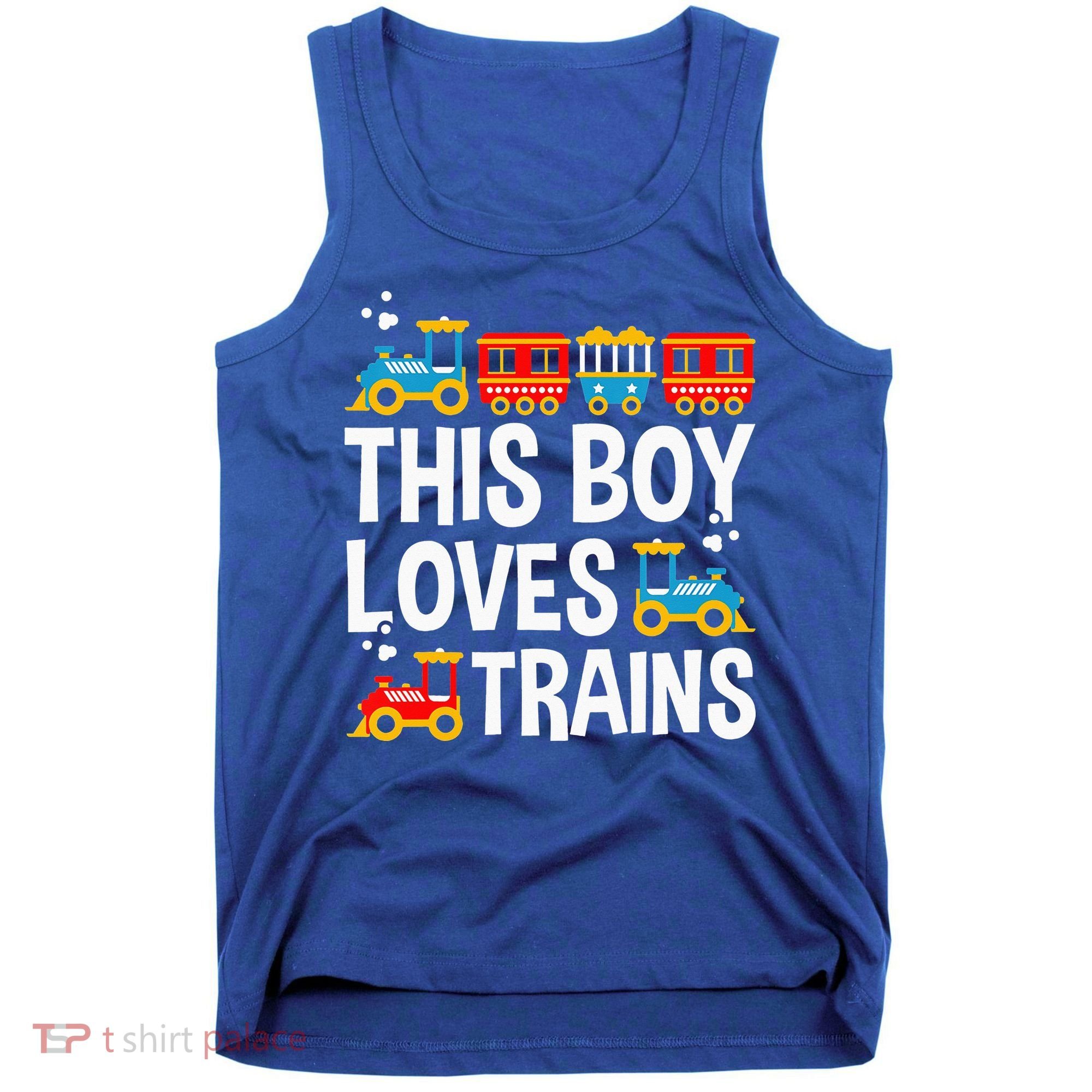 Funny Train This Boy Loves Trains Tank Top