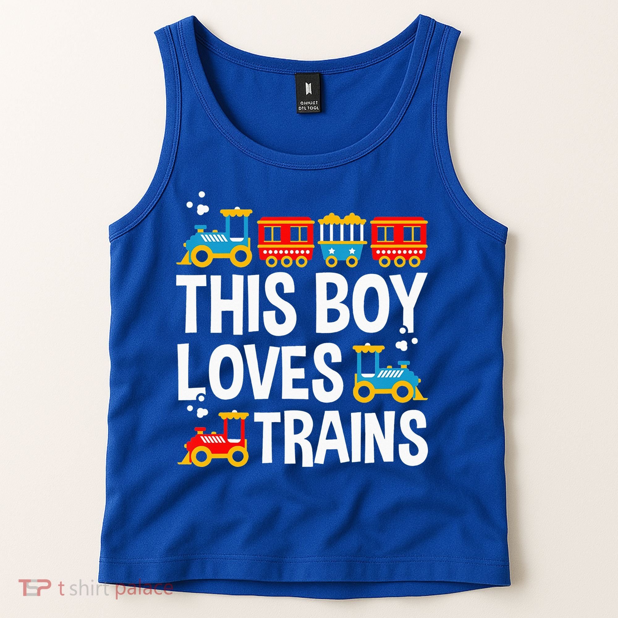 Funny Train This Boy Loves Trains Tank Top