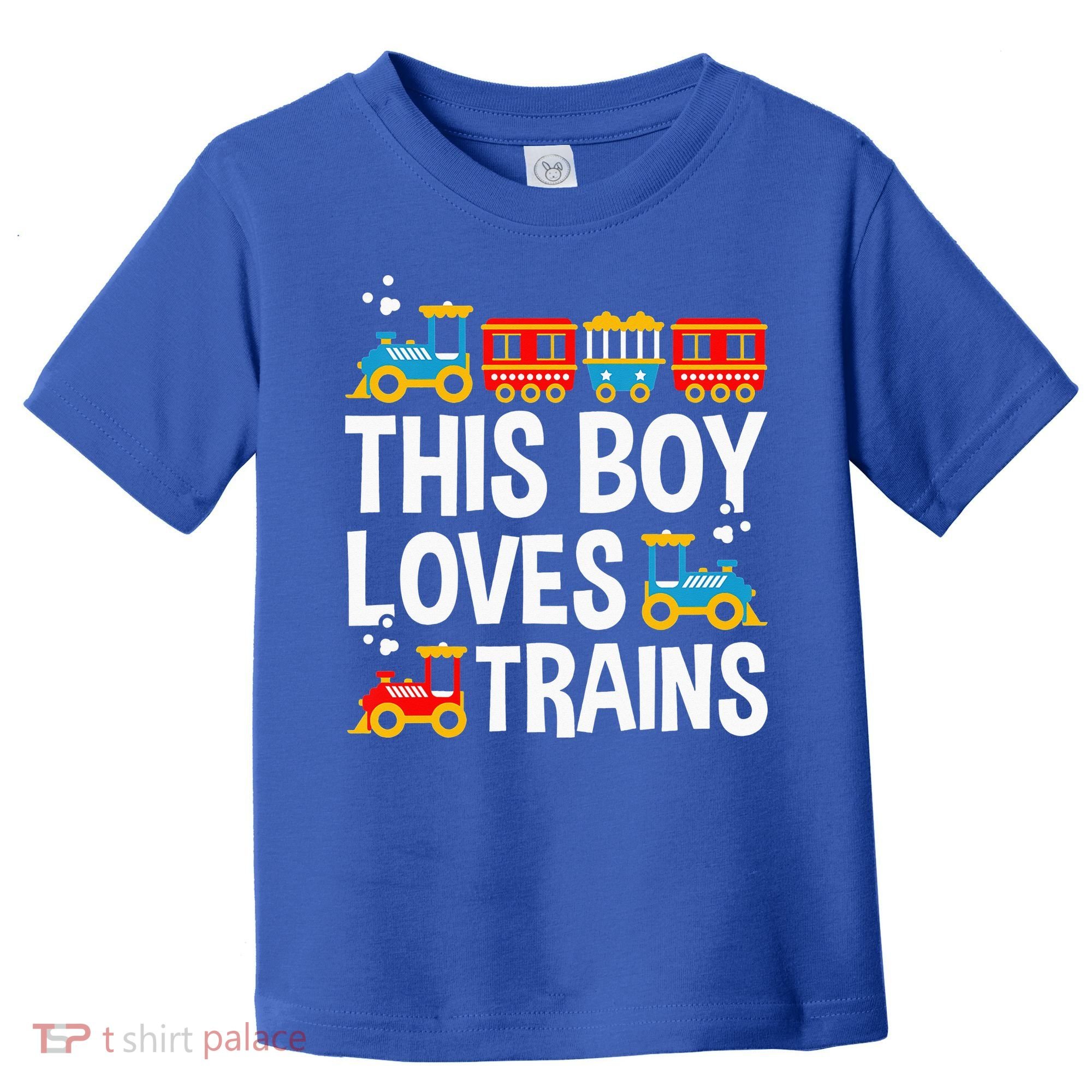 Funny Train This Boy Loves Trains Toddler T-Shirt