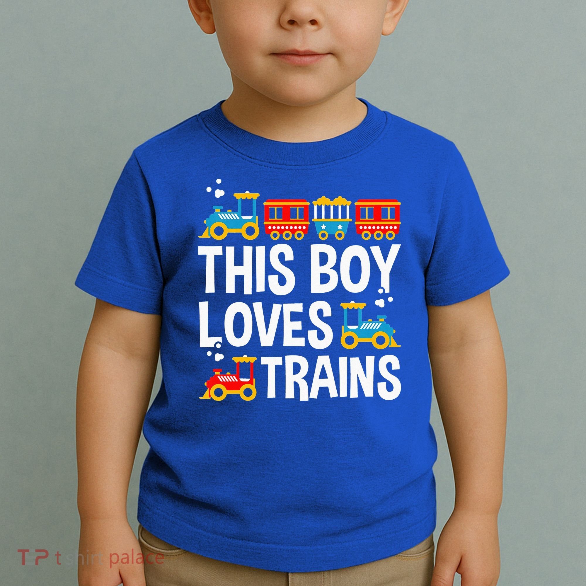 Funny Train This Boy Loves Trains Toddler T-Shirt