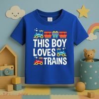 Funny Train This Boy Loves Trains Toddler T-Shirt thumb 3
