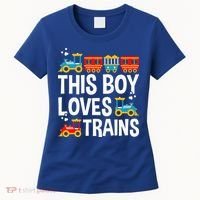 Funny Train This Boy Loves Trains Women's T-Shirt thumb 0