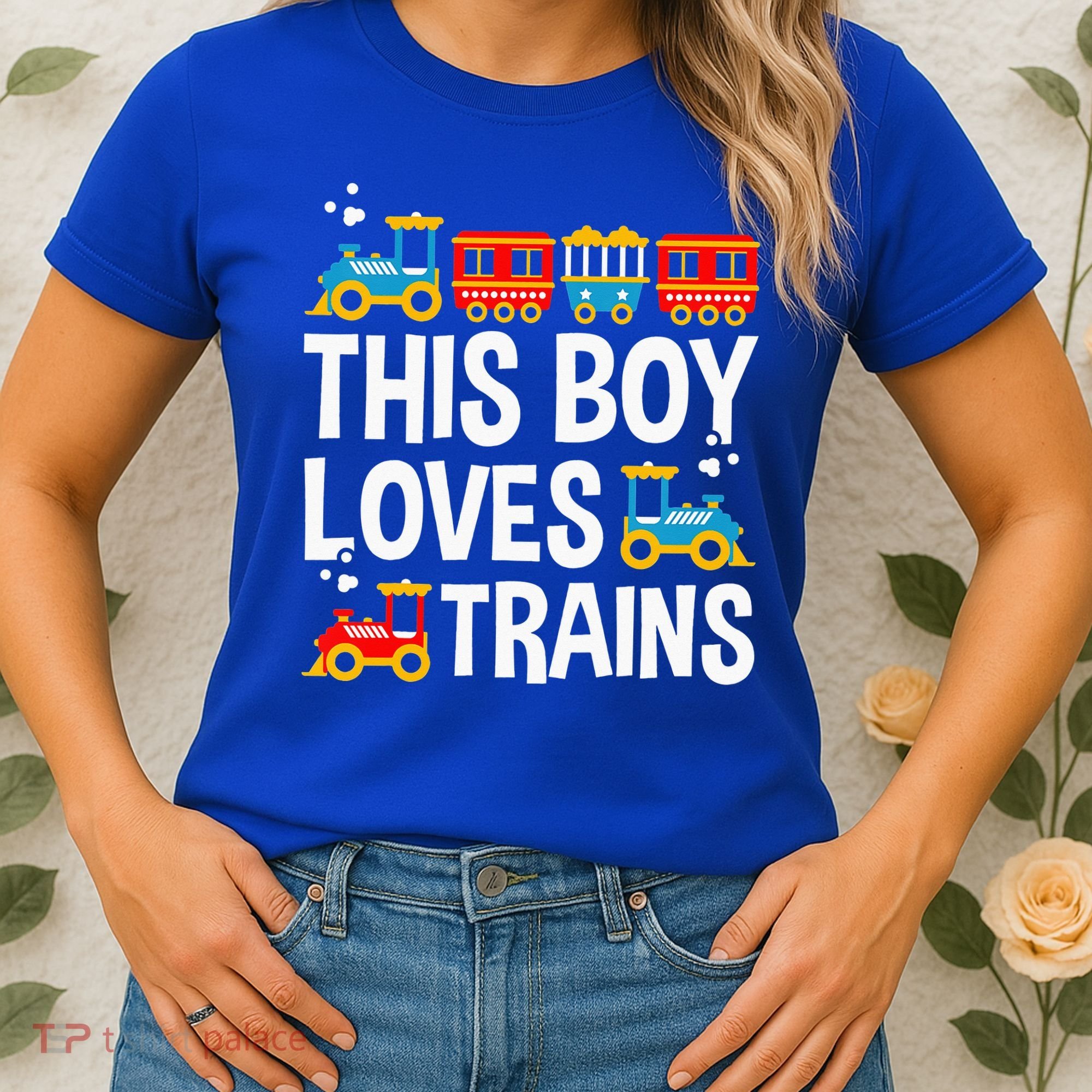 Funny Train This Boy Loves Trains Women's T-Shirt