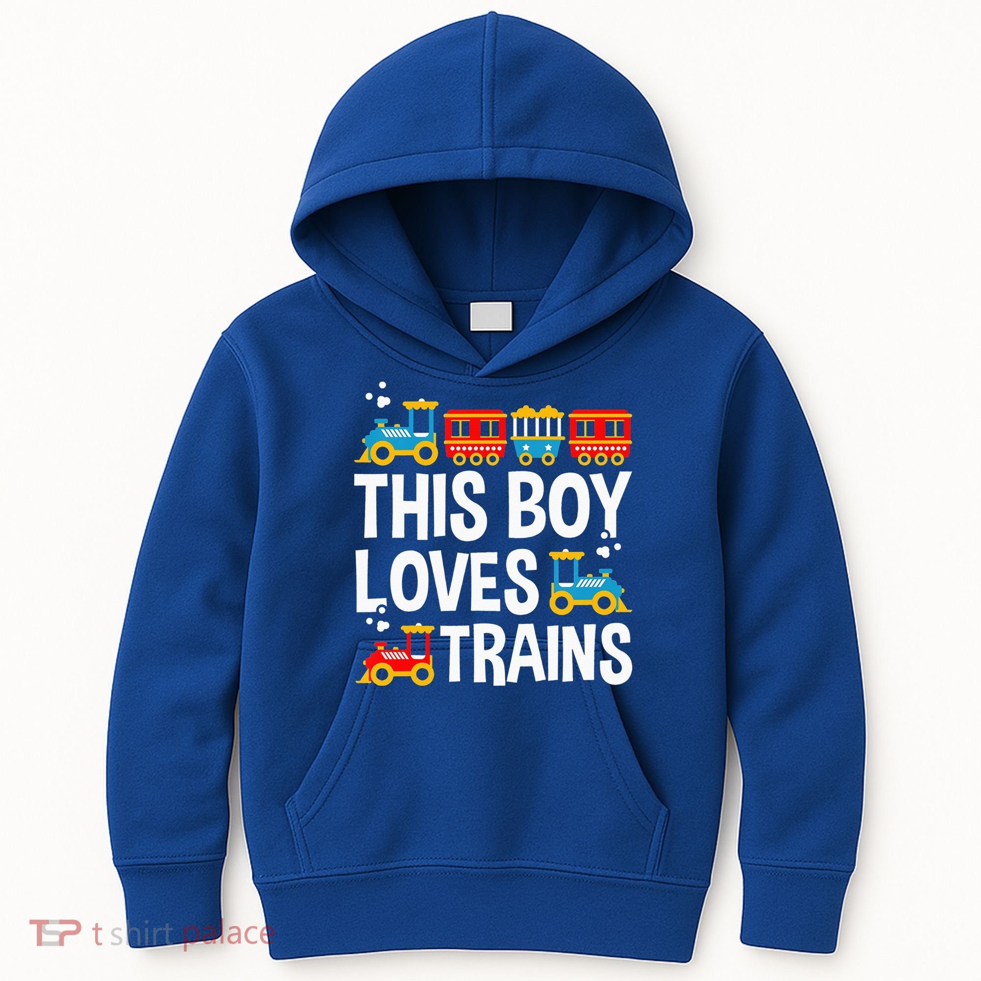 Funny Train This Boy Loves Trains Kids Hoodie