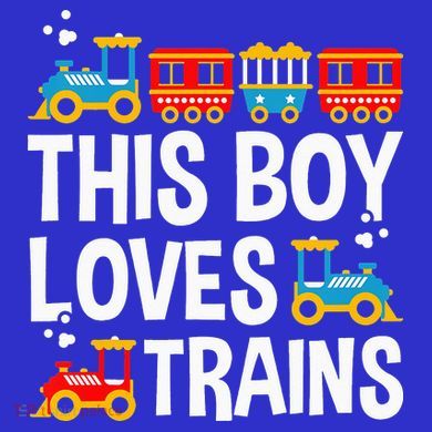 Funny Train This Boy Loves Trains Kids Long Sleeve Plaid Pajama Set