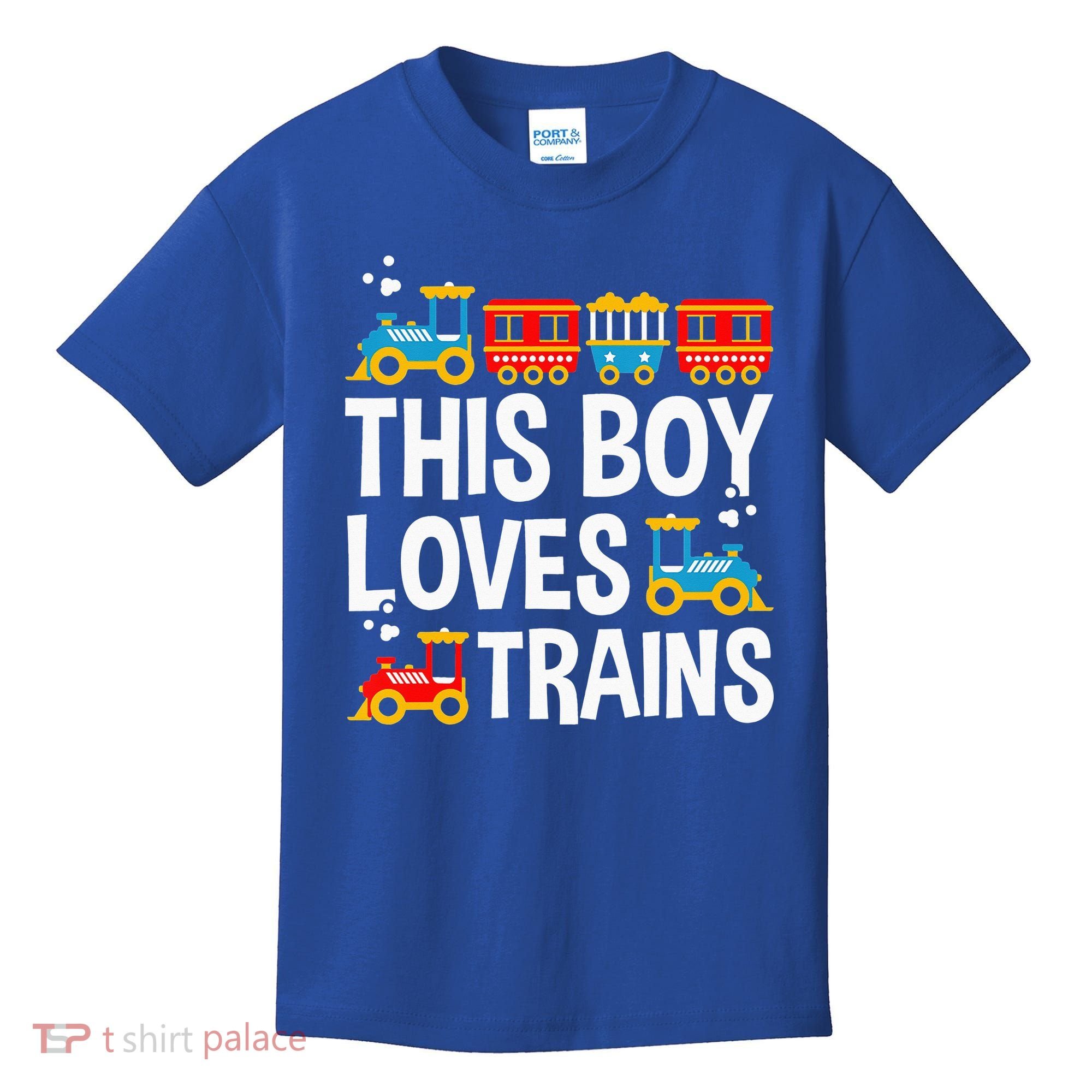 Funny Train This Boy Loves Trains Kids T-Shirt
