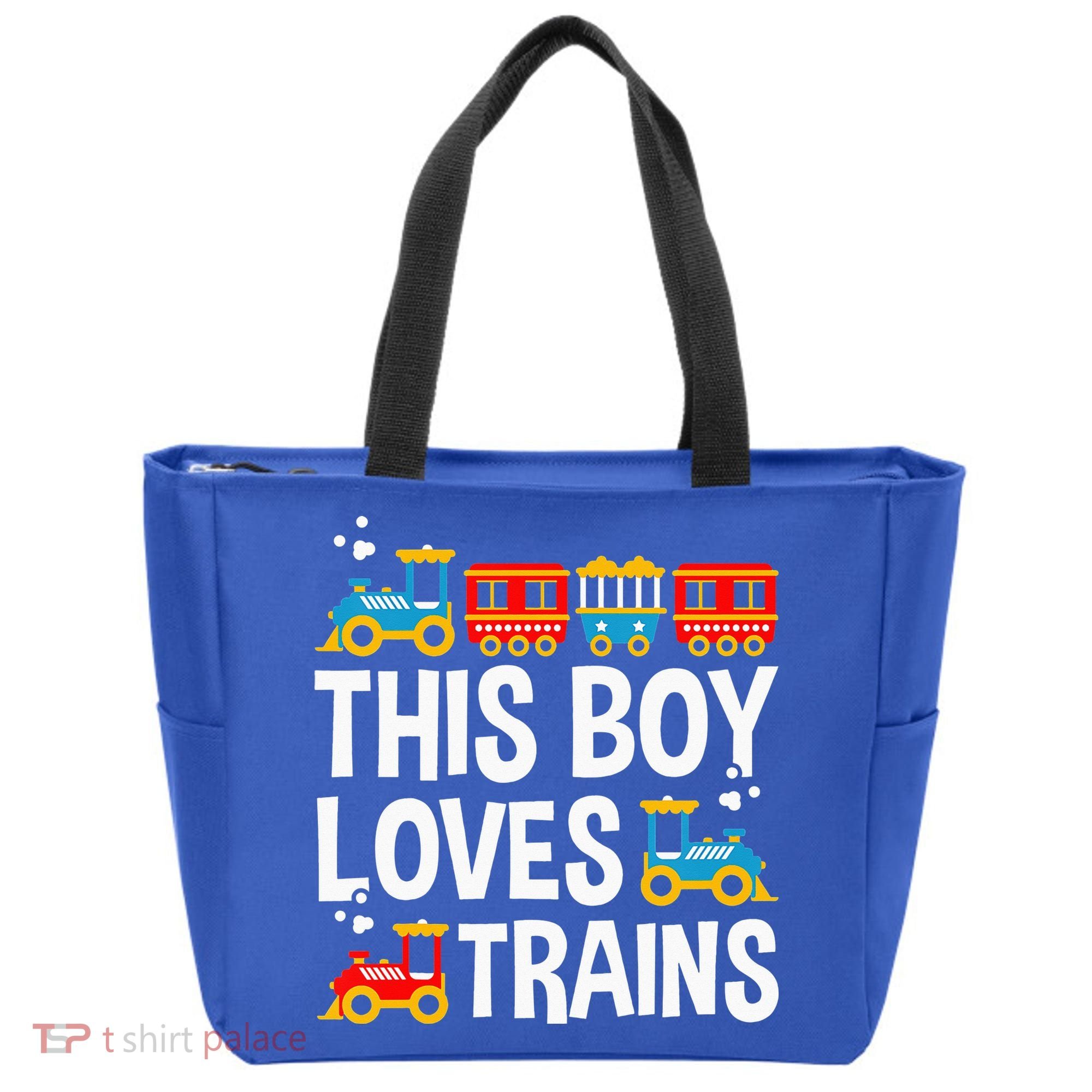 Funny Train This Boy Loves Trains Tote Bag