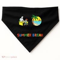 First Teach Then Beach Im Earning A Summer Break Teacher USA-Made Doggie Bandana thumb 0