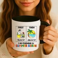 First Teach Then Beach Im Earning A Summer Break Teacher Coffee Mug thumb 3