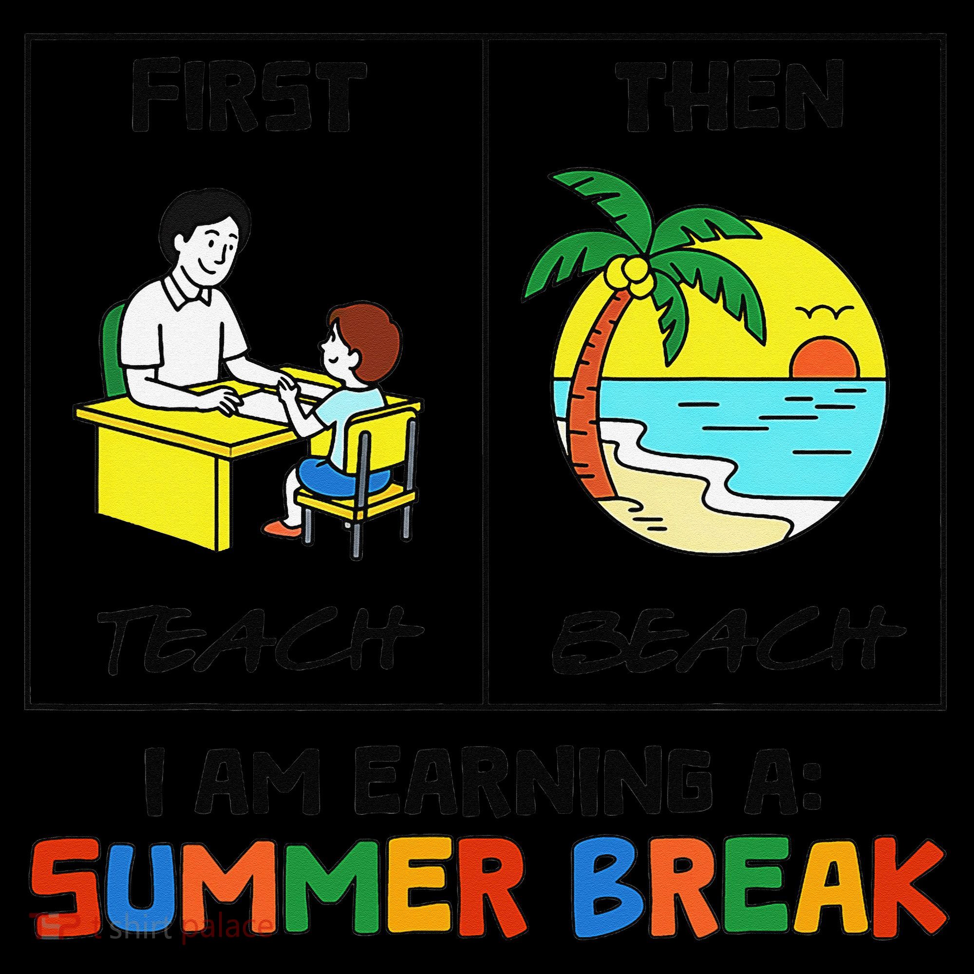 First Teach Then Beach Im Earning A Summer Break Teacher Women's Hoodie