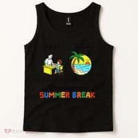 First Teach Then Beach Im Earning A Summer Break Teacher Tank Top thumb 2