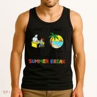 First Teach Then Beach Im Earning A Summer Break Teacher Tank Top thumb 3