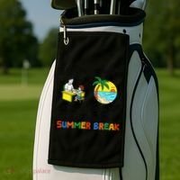 First Teach Then Beach Im Earning A Summer Break Teacher Golf Towel thumb 2