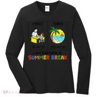 First Teach Then Beach Im Earning A Summer Break Teacher Women's Long Sleeve Shirt thumb 0